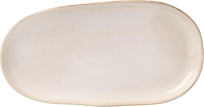 Oneida Organic Shades Oatmeal Stoneware 2-Piece Serving Platter Set | dishwasher safe, microwave safe | includes platter and serving bowl | 44oz, food tray, gift for women