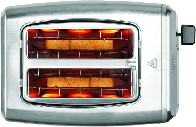 LIVWELL Smart Touch 2-Slice Metal LED Toaster - Brushed SS Finish | LED Touch Screen, 6 Browning Levels, Countdown Timer, Cancel Function, Defrost Setting, Even Heating, Compact Design
