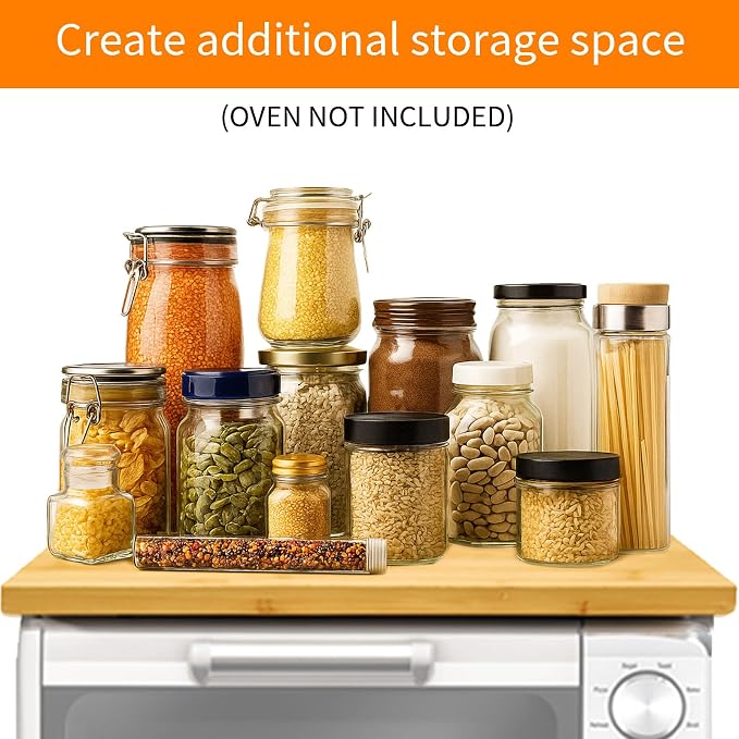Cutting Board Compatible with Breville BOV450XL & BOV650XL Compact Mini Oven, Heat Resistant Non-Skid Silicone Feet, Creates Storage Space, Protects Cabinets
