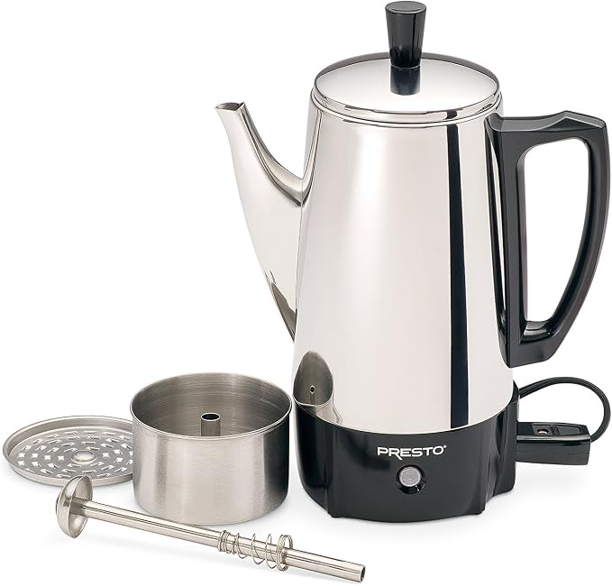 Presto 02822 Stainless Steel 6-Cup Electric Coffee Percolator