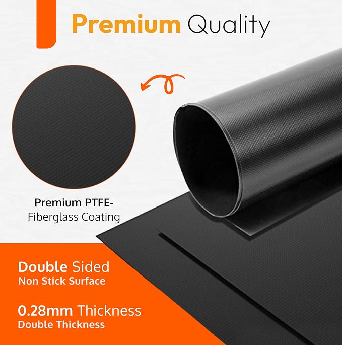 Oven Liners for Bottom of Oven -17"x 25" Large Heavy Duty Non-Stick 3 Pack | Resistant to 500°F, BPA & PFOA Free, Reusable, Fits Electric, Gas, Toaster, Microwave Ovens & Grills, Spill Guard, Black