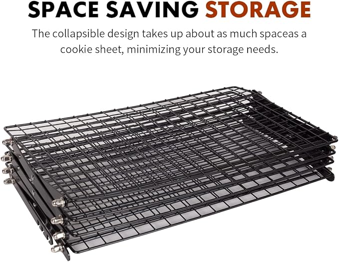ShellKingdom 4 Tier Collapsible Cooling Rack, Outdoor Camping Picnic Shelf | Wire Cooling Rack for Baking, Cookies, Cake, Roasting, Grilling, Drying Rack
