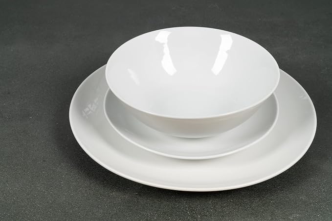 10 Strawberry Street Simply Coupe 16 Piece Dinnerware Set, White - SM-1600-CP-SW