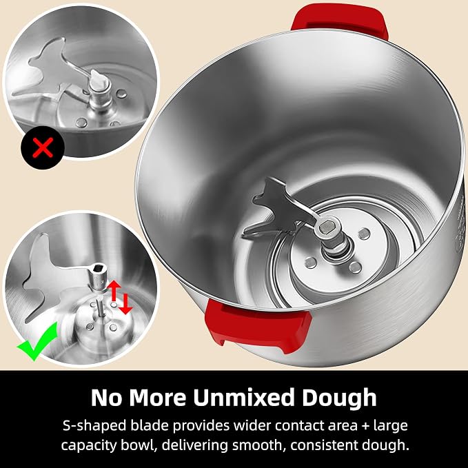 AIZIYO DoughChief, 5.3QT Dough Mixer, Dough Maker with Ferment Function, Touch Panel Control, 304 Stainless Steel Bowl, Removeable lid, Dough Proofing Box for Pizza, Bread, Pasta & Mochi