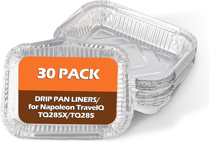 62006 Grill Grease Tray for Napoleon TravelQ TQ285X/TQ285, PRO285-BK, TQ PRO285X/PRO285, TQ240-BL, TQ285-BL-1 Gas Grills, Stainless Steel Grease Catcher Pan for Napoleon TravelQ 285 Sreies, 30-Pack