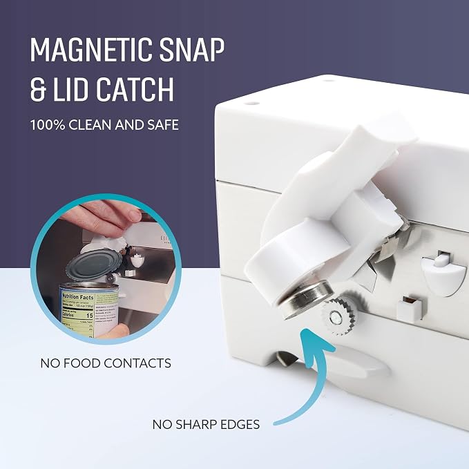 ELITRA HOME – Elitra 3-In-1 Under The Cabinet Electric Can Opener – White