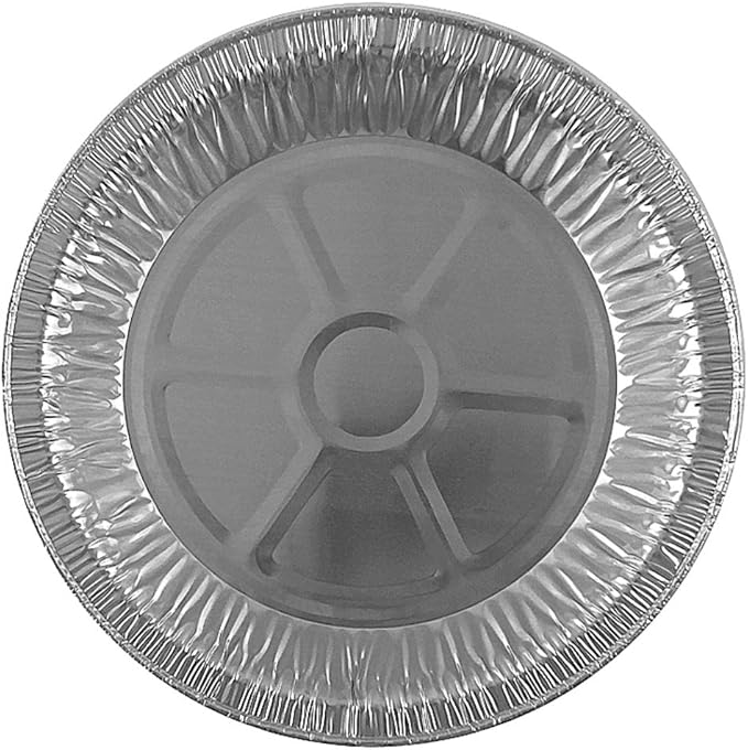 9" Aluminum Foil Pie Pans 1 1/4" Extra Deep with Clear Dome Lids - Made in USA Disposable Tins (Pack of 50 Sets)