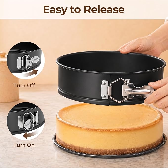 10 Inch Springform Pan with Removable Bottom | Nonstick, Leakproof, Easy Release, Cheesecake Pan for Baking