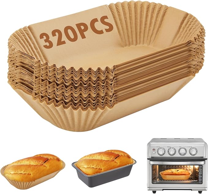 Loaf Pan Liners,320pcs Bread Pan Liners for Baking 9x5inch,Loaf Pans Parchment Liners,Non-Stick Disposable Parchment Paper for Loaf Pans