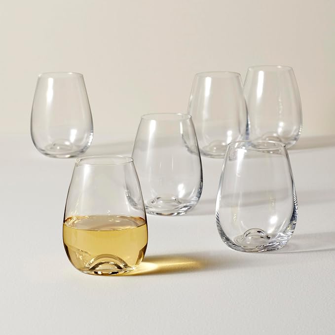 Lenox Tuscany Classics Stemless Glass Set, Buy 4 Get 6, 2.6 LB, Clear | handcrafted crystal, mouth-blown, dishwasher safe | fire-polished rims | 4.75 inch, 15oz, gift for women