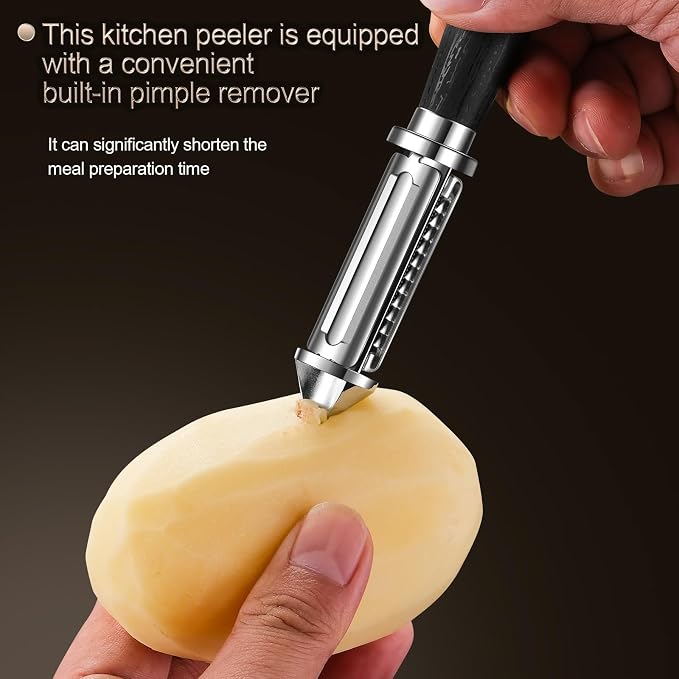 Multi-functional julienne peeler for vegetable | standout features : Die-cast body — avoids cracking or blade detachment over time