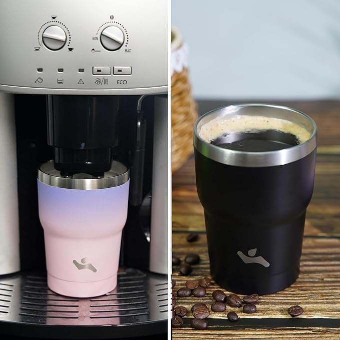 Konokyo 10 oz Tumbler with Handle and Straw, Insulated Travel Mug | Ocean Dream; BPA-free, leak-proof tumbler with 2 lids, 2 straws, cup holder fit for coffee, office, travel & daily use