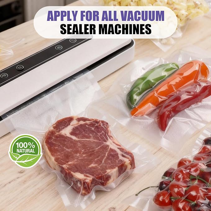 CAREGY Vacuum Sealer Bags 400 Pint 6" x 10" | with BPA Free for Food Storage Meal Prep or Sous Vide