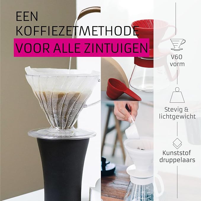 HARIO VDR-01-T Transparent Dripper 01 Clear Coffee Hand Drip for 1 to 2 Cups, Made in Japan