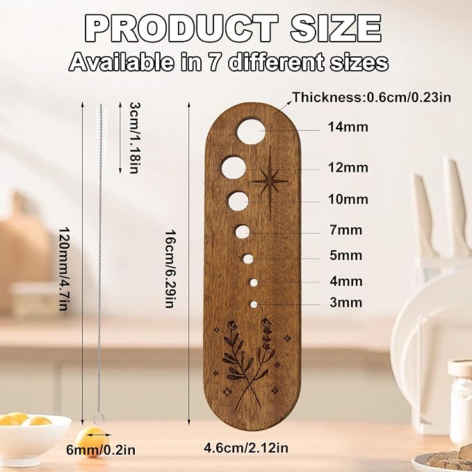 Wooden Vegetable Splitter Comes with a Cleaning Brush, Fun Kitchen Gadgets, Exquisite Herb Stripper Bowl Gifts for the Kitchen Suitable for Home Use & Chefs