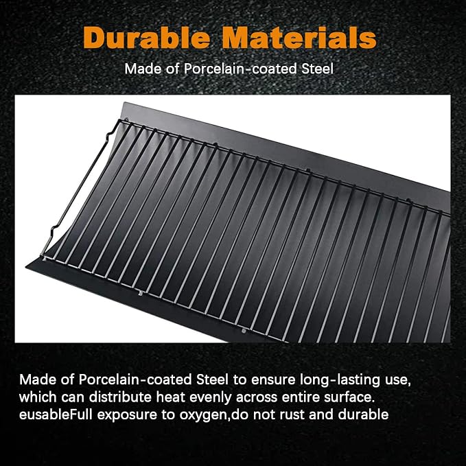 27" Ash Pan for Char-Griller 1224 1324 2121 2222 2727 2828 2929, Char Griller Replacement Parts Charcoal Tray for Grill, Chargriller Parts Replacement Fire Grate Hanger, Fits Char-Broil 17302056