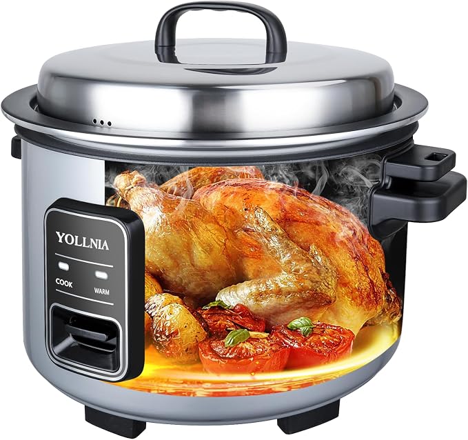 15L Commercial Rice Cooker 84 cup(Cooked) Extra Large Rice Cooker | 24-hour Keep Warm| One Touch Operation,Food Warmer with nonstick pot |1350W Fast Cooking Electric Rice Cooker for Restaurant