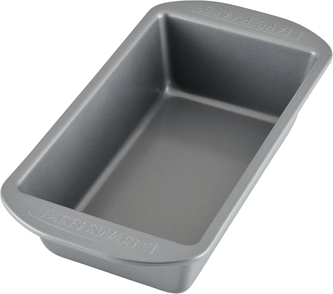 Farberware Bakeware Meatloaf/Nonstick Baking Loaf Pan Set, Two 9-Inch x 5-Inch, Gray (Pack of 4)