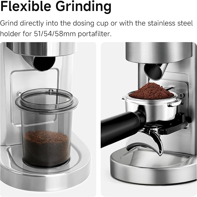 HiBREW G7 Electric Coffee Grinder, 48 Precise Grind Settings, 350g Hopper | Direct Dosing for Portafilter & Ground Cup, Professional Conical Burr Anti-Static Tech, Ideal for Espresso & French Press