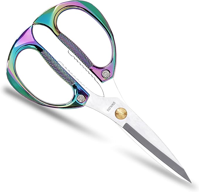 Kitchen Scissors,All Purpose Heavy Duty Kitchen Shears 7.5 Inch | Ultra Sharp Stainless Steel for Cutting Meat Vegetables Herbs BBQ, Office Fabric Craft Use