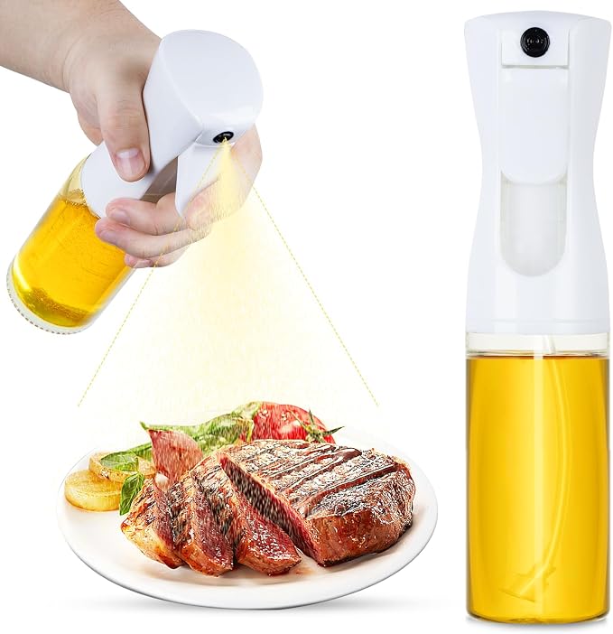 Glass Olive Oil Sprayer For Cooking, 2026 New Upgraded Powerful Even-Spray Oil Dispenser for Kitchen, Air Fryer, Salad, BBQ (220ml)