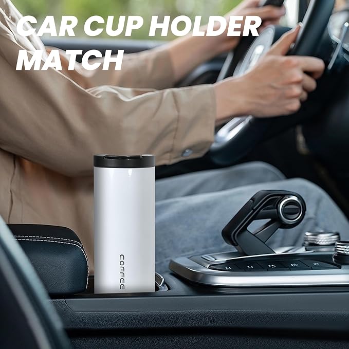 Insulated Coffee Mug 14oz,Travel Coffee Tumbler,Vacuum Insulated Coffee Mug with Leak Proof Screw Lid Coffee Cup for Men and Women for Hot & Cold Drinks