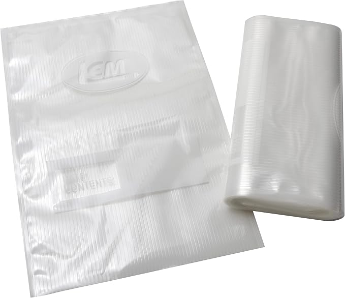LEM Products MaxVac Gallon Vacuum Sealer Bags, 11" x 16", 28 Count | Puncture Resistant, Compatible with Major Vacuum Sealer Brands, Helps Prevent Freezer Burn and Preserves Freshness and Flavor