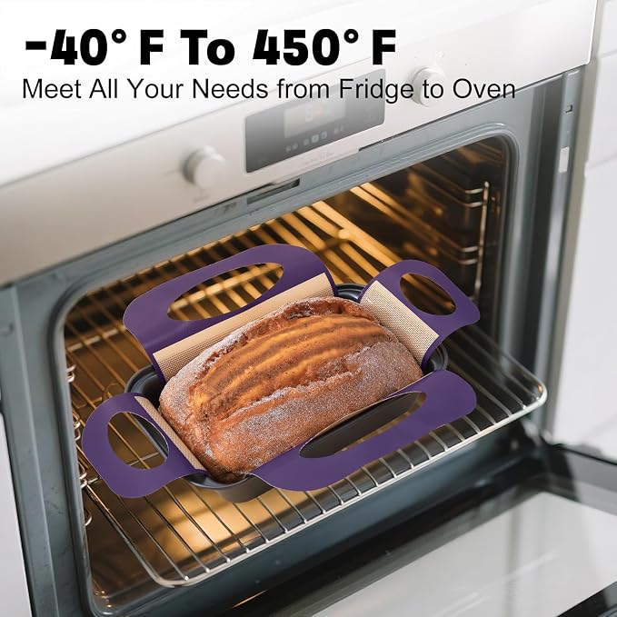 Loaf Pan with Liners Set: Nonstick 9 x 5 Inch Bread Pan for Homemade Baking | 2-Pack for Homemade Oven Baking - Rectangular Baking Tray for Kitchen Home Baker Make Sourdough Banana Sandwich 9x5 Brioche
