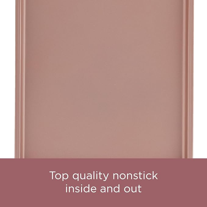 Farberware 47776 Nonstick Bakeware, Nonstick Muffin Pan / Cupcake Pan - 12 Cup, Rose Gold Red