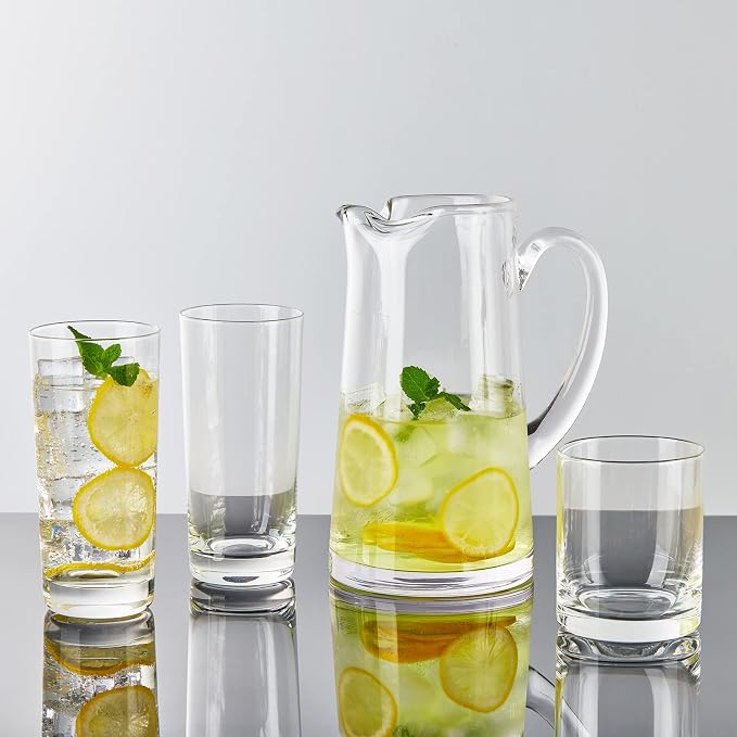 Drinking Glasses Set of 6, 16 oz Tall Drinking Glasses Highball Glassware, Borosilicate Glass Crystal Highball Glasses, Tom Collins Bar Glassware, Water Glass Cups for Cocktail, Mojito Bar Glassware