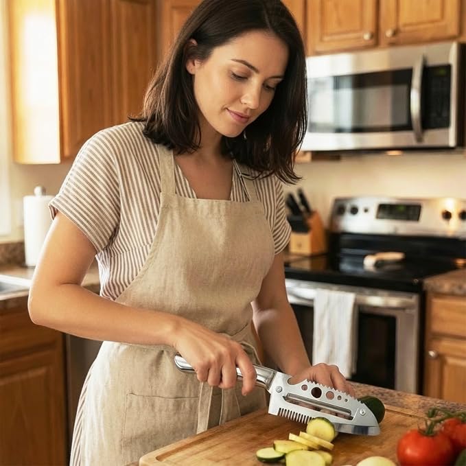 Multifunctional Vegetable Peeler, 7-in-1, Stainless Steel, Multi-Use Kitchen Tool (2)