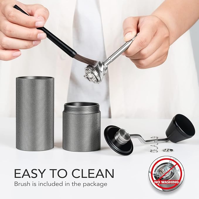 TIMEMORE Chestnut C2 Manual Coffee Grinder Capacity 25g with CNC Stainless Steel Tapered Burr - Internal Adjustable Setting, Double Bearing Positioning, French Press Coffee for Hand Grinder Gift