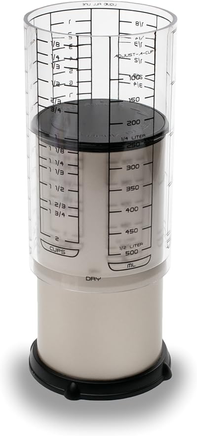 KitchenArt Professional Series 2 Cup Adjust-A-Cup, Champagne Satin, Adjustable, 1/8 to 2-Cup