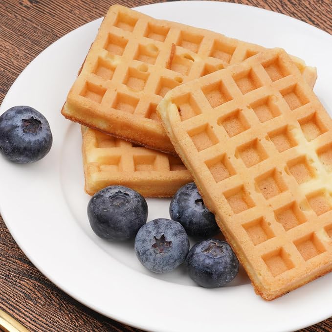 Silicone Waffle Mold for Air Fryer, 2-Pack, 20.5x14.5cm | Deep Pocket Cavities, Belgian-Style Waffles, Flexible & Easy Release, Oven Compatible, Nonstick Tray