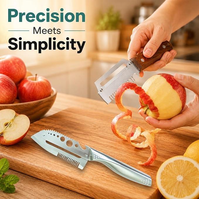 Multifunctional Vegetable Peeler, 7-in-1, Stainless Steel, Multi-Use Kitchen Tool (2)