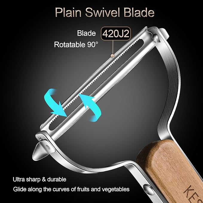 Cabbage Peeler for Kitchen, 3.54-inch Wide-Mouth | Ergonomic Non-Slip Handle, Sharp stainless steel knives are durable and long-lasting, Sharp for Veggie, Fruit, Potato, Carrot