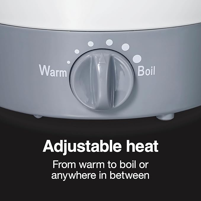 Proctor Silex 32oz Adjustable Temperature Hot Pot, Electric Kettle for Tea, Boiling Water, Cooking Ramen, Noodles and Soup, PFAS-Free Nonstick Coating, White (48507MN) | For Tea, Boiling Water, Cooking Ramen, Noodles and Soup | PFAS-Free Nonstick Coati...
