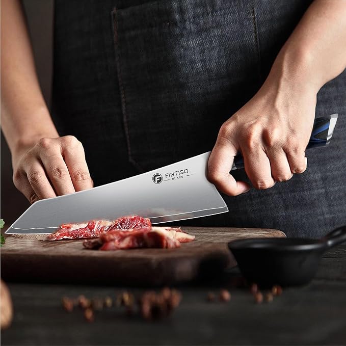 FINTISO Kitchen Knife in Japanese High Carbon Steel 2026 New Upgrade,Professional High-Class Chef Knife 8 inch,Non-Slip G10 Handle Ergonomic Single Knife Kitchen Set for Home Use