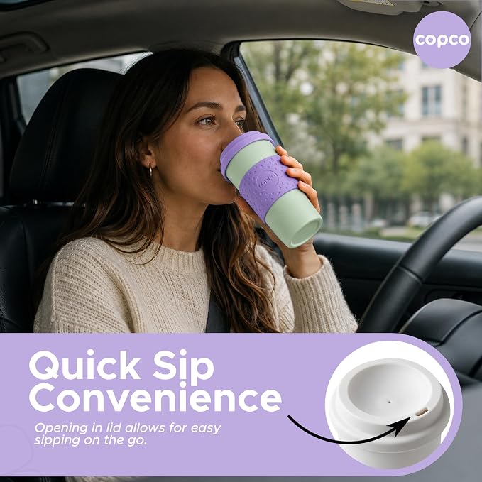 Copco Acadia Travel Mug, 16 Oz - Purple & Teal, Set of 2