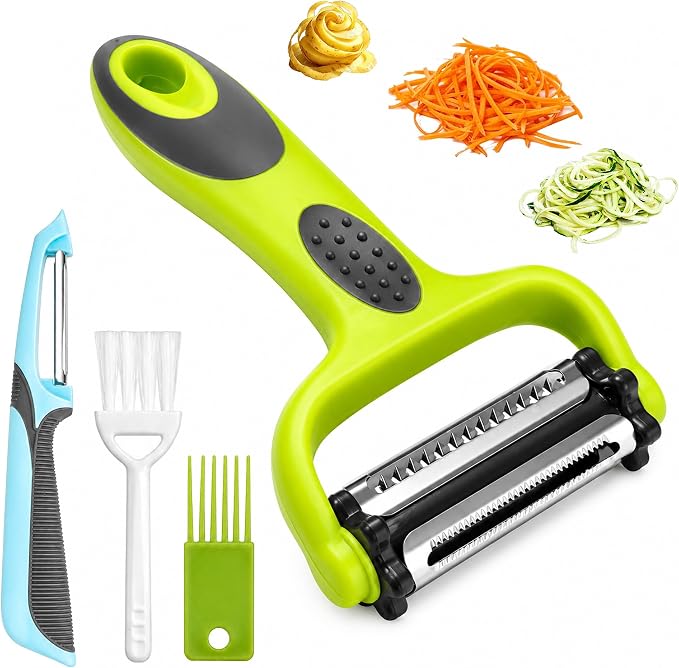 3-in-1 Vegetable Peeler, Julienne Peeler & Vegetable Slicer Kitchen Tool