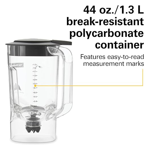 Hamilton Beach Commercial 908R 44Oz Bar Blender, 2 Speed, 1 HP, Black (HBB908R)