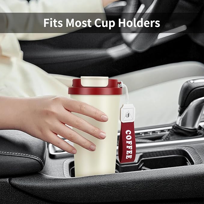 Stainless steel insulated Tumbler small and Portable leak-proof coffee mug 18oz sports water Bottle suitable for car cup holder BPA-free insulated water bottle for sports，school，travel，Classic White