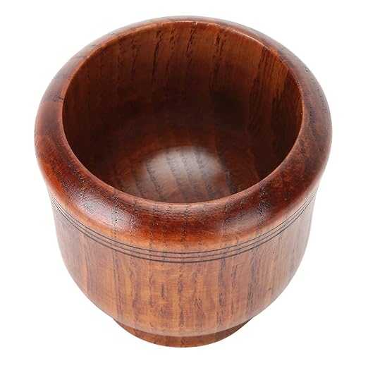 Mortar and Pestle Set, Wood Grinder Bowl Mortar and Spice Grinder Garlic Herb Spice Mixing Grinder Wooden Grinding Bowl for Kitchen Bowl Smashing Tools