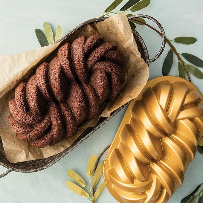 Nordic Ware Braided Loaf, 6 Cup, Gold