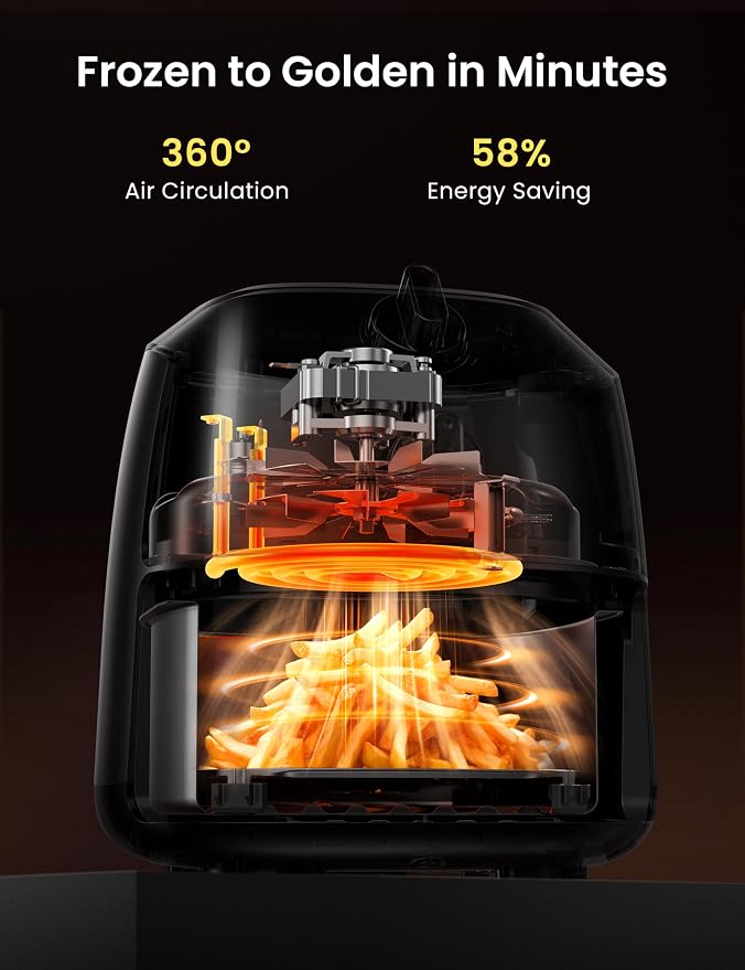 COMFEE' Compact 2.1-Quart Mini Air Fryer for Small Kitchens, Black