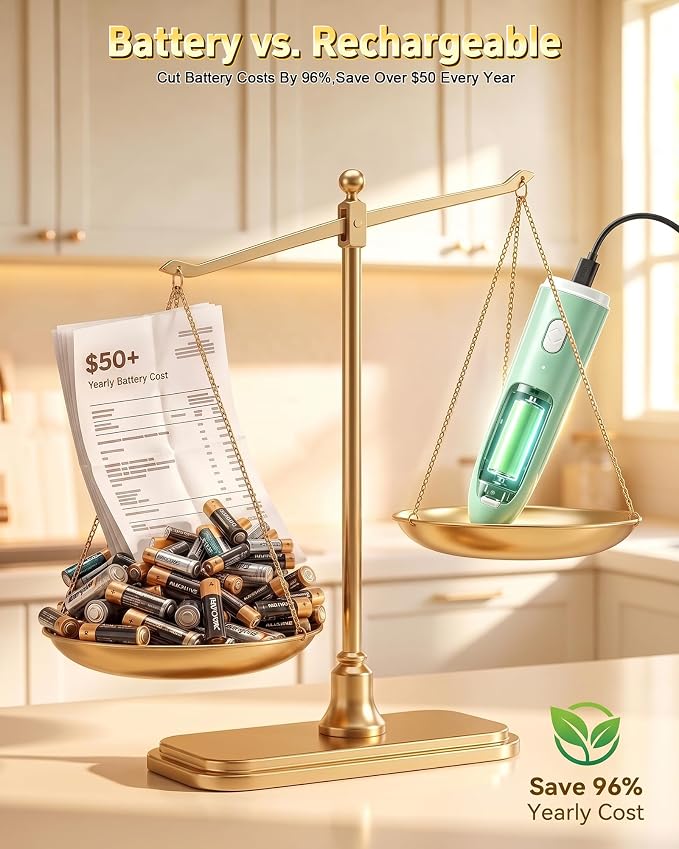 Milk Frother Handheld,Portable Electric Drink Mixer&Wand,Egg Whisk-Green | USB C Rechargeable | 3 Detachable Whisks | 3 Adjustable Speeds | Quiet Operation | For Coffee, Latte, Matcha,protein powder