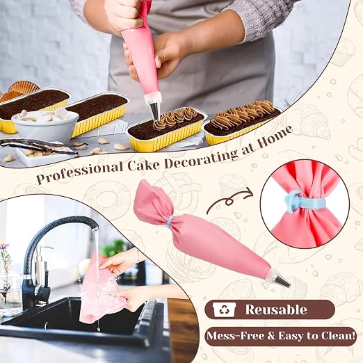 YQER 100 Pack Gold Mini Cake Pans with Lids and Spoons, 6.8 oz Disposable Aluminum Foil Mini Loaf Pans Cake Tins with Stickers and Reusable Decorating Set for Wedding Desserts, Parties and Gifts
