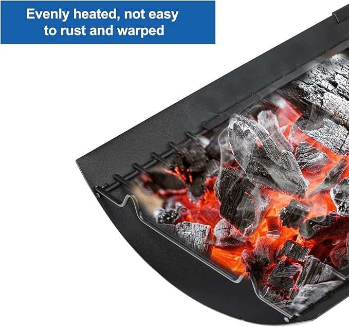 Uniflasy 15.75" - 27.56" Adjustable Ash Pan Replacement for Chargriller 5050 1224 5072 5650 2121 E1224 3001 5252 2123 1324, Fit Oklahoma Joe's, Royal Gourmet, Charbroil Replacement Part Grill Grate