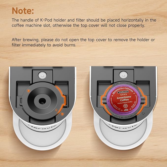 Small Single Serve Coffee Maker, One Cup Coffee Machine for K-Cup & Grounds | Portable Pod Coffee Maker, Fast Brew, 6 to 12 oz. Brew Sizes, One Button Design, Easy for Elder to Use, Space Saving, Black