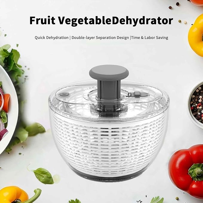 quick press salad spinner and vegetable washer tool for lettuce spinner 3.8L Small capacity Fruit Washing Bowl with fruit washing bowl with strainer dehydrator kitchen appliances